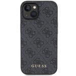 Guess GUHCP15MG4GFGR Grey hard case 4G Metal Gold Logo iPhone 15 Plus Tok
