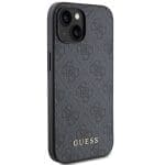 Guess GUHCP15MG4GFGR Grey hard case 4G Metal Gold Logo iPhone 15 Plus Tok
