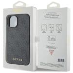 Guess GUHCP15MG4GFGR Grey hard case 4G Metal Gold Logo iPhone 15 Plus Tok