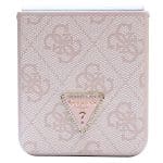 Guess GUHCZF5P4TDPP F731 Pink Hardcase Leather 4G Triangle Strass Samsung Galaxy Z Flip 5 Tok