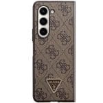 Guess GUHCZFD5P4TDPW F946 Brown Hardcase Leather 4G Triangle Strass Samsung Galaxy Z Fold 5 Tok
