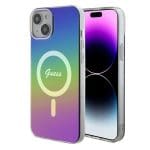 Guess GUHMP15MHITSK Rainbow Hardcase IML Iridescent MagSafe iPhone 15 Plus Tok