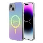 Guess GUHMP15MHITSU Purple Hardcase IML Iridescent MagSafe iPhone 15 Plus Tok
