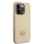 Guess PU 4G Strass Metal Logo Gold iPhone 15 Pro Max Tok