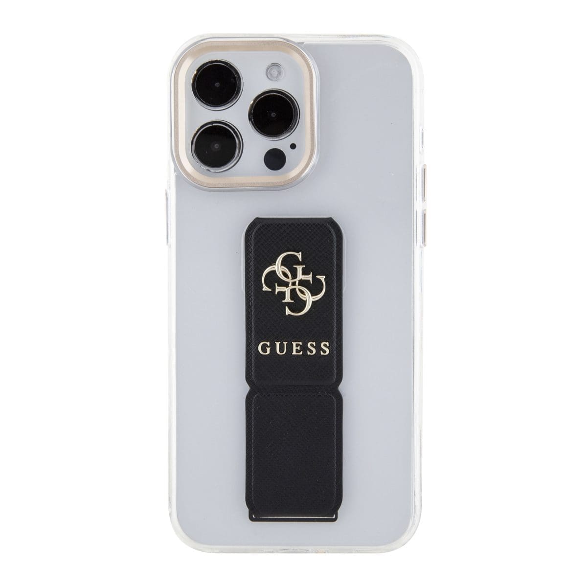 Guess PU Grip Stand 4G Metal Logo Black iPhone 15 Pro Tok