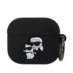 Karl Lagerfeld 3D Logo NFT Karl and Choupette Silicone Black AirPods 3 Tok