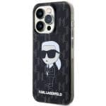 Karl Lagerfeld KLHCP15LHNKMKLK Black Hardcase Monogram Ikonik iPhone 15 Pro Tok