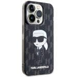 Karl Lagerfeld KLHCP15LHNKMKLK Black Hardcase Monogram Ikonik iPhone 15 Pro Tok