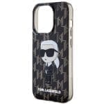 Karl Lagerfeld KLHCP15LHNKMKLK Black Hardcase Monogram Ikonik iPhone 15 Pro Tok