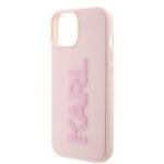 Karl Lagerfeld KLHCP15M3DMBKCP Pink Hardcase 3D Rubber Glitter Logo iPhone 15 Plus Tok