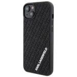 Karl Lagerfeld KLHCP15M3DMKRLK Black Hardcase 3D Rubber Multi Logo iPhone 15 Plus Tok
