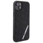 Karl Lagerfeld KLHCP15M3DMKRLK Black Hardcase 3D Rubber Multi Logo iPhone 15 Plus Tok