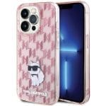 Karl Lagerfeld KLHCP15XHNCMKLP Pink Hardcase Monogram Choupette iPhone 15 Pro Max Tok