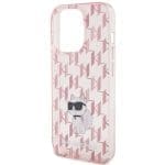 Karl Lagerfeld KLHCP15XHNCMKLP Pink Hardcase Monogram Choupette iPhone 15 Pro Max Tok