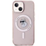 Karl Lagerfeld KLHMP15SHFCCNOP Pink Hardcase IML Choupette MagSafe iPhone 15 Tok