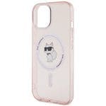 Karl Lagerfeld KLHMP15SHFCCNOP Pink Hardcase IML Choupette MagSafe iPhone 15 Tok