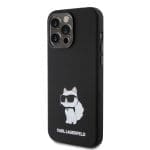 Karl Lagerfeld Liquid Silicone Choupette NFT Black iPhone 15 Pro Max Tok