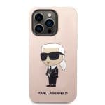 Karl Lagerfeld Liquid Silicone Ikonik NFT Pink iPhone 15 Pro Max Tok