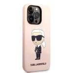 Karl Lagerfeld Liquid Silicone Ikonik NFT Pink iPhone 15 Pro Max Tok