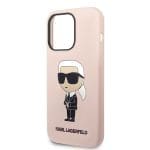 Karl Lagerfeld Liquid Silicone Ikonik NFT Pink iPhone 15 Pro Max Tok