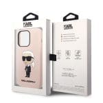 Karl Lagerfeld Liquid Silicone Ikonik NFT Pink iPhone 15 Pro Max Tok