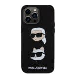 Karl Lagerfeld Liquid Silicone Karl and Choupette Heads Black iPhone 15 Pro Max Tok
