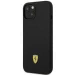 Ferrari FEHCP14MSIBBK Black Hardcase Silicone Metal Logo iPhone 15 Plus/14 Plus Tok