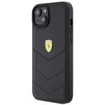 Ferrari FEHCP15MRDUK Black Hardcase Quilted Metal Logo iPhone 15 Plus/14 Plus Tok