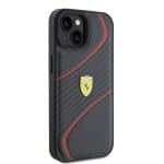 Ferrari FEHCP15SPTWK Black Hardcase Twist Metal Logo iPhone 15 Tok