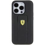 Ferrari FEHCP15XGSPSIK Black Hardcase Grip Stand Metal Logo iPhone 15 Pro Max Tok