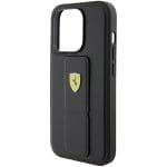 Ferrari FEHCP15XGSPSIK Black Hardcase Grip Stand Metal Logo iPhone 15 Pro Max Tok
