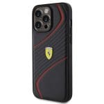Ferrari FEHCP15XPTWK Black Hardcase Twist Metal Logo iPhone 15 Pro Max Tok