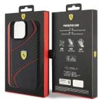 Ferrari FEHCP15XPTWK Black Hardcase Twist Metal Logo iPhone 15 Pro Max Tok