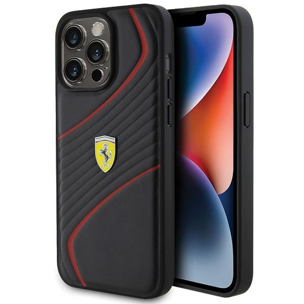Ferrari FEHCP15XPTWK Black Hardcase Twist Metal Logo iPhone 15 Pro Max Tok