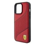 Ferrari FEHCP15XPWAR Red Hardcase Perforated Waves Metal Logo iPhone 15 Pro Max Tok