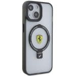 Ferrari FEHMP15SUSCAH Transparent Hardcase Ring Stand 2023 Collection Magsafe iPhone 15 Tok