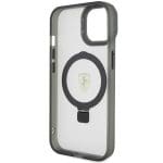 Ferrari FEHMP15SUSCAH Transparent Hardcase Ring Stand 2023 Collection Magsafe iPhone 15 Tok