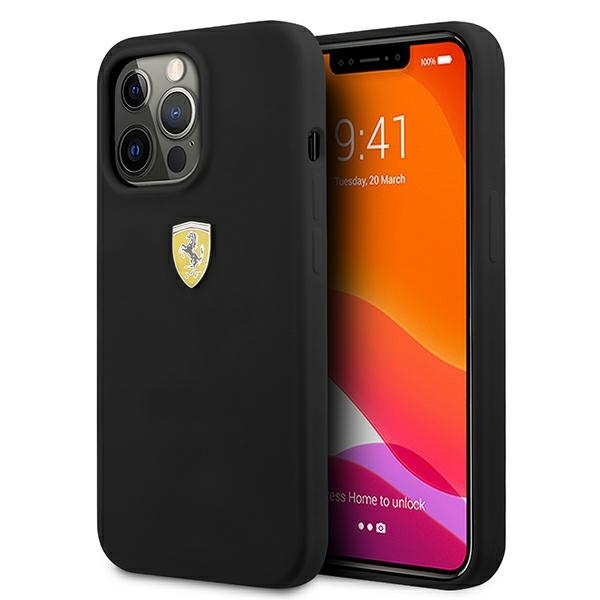 Ferrari FESSIHCP13LBK Black Hardcase Silicone iPhone 13 Pro Tok