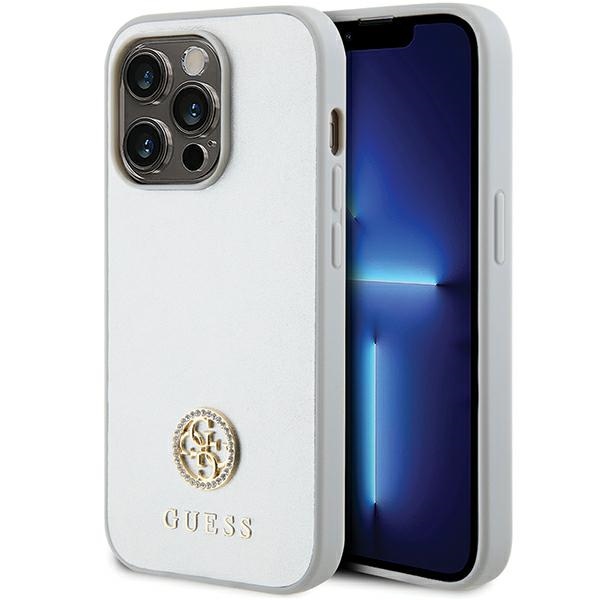 Guess GUHCP15LPS4DGPS Silver Hardcase Strass Metal Logo iPhone 15 Pro Tok