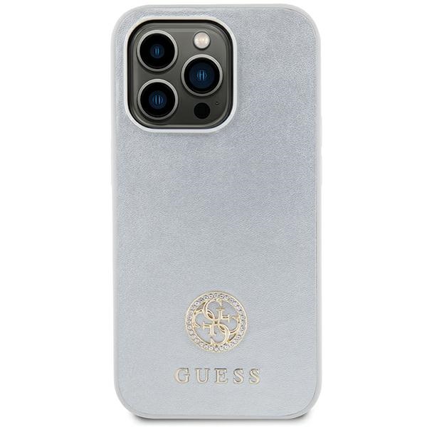 Guess GUHCP15MPS4DGPS Silver Hardcase Strass Metal Logo iPhone 15 Plus Tok