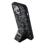 Guess PU Grip Stand G Cube Black iPhone 15 Pro Max Tok