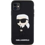 Karl Lagerfeld KLHCN613DRKINK Black Hardcase Rubber Ikonik 3D iPhone 11 Tok