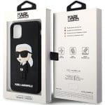 Karl Lagerfeld KLHCN613DRKINK Black Hardcase Rubber Ikonik 3D iPhone 11 Tok