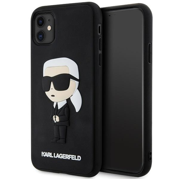 Karl Lagerfeld KLHCN613DRKINK Black Hardcase Rubber Ikonik 3D iPhone 11 Tok