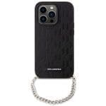 Karl Lagerfeld KLHCP14LSACKLHPK Black Hardcase Saffiano Monogram Chain iPhone 14 Pro Tok