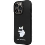 Karl Lagerfeld KLHCP14LSMHCNPK Black Hardcase Silicone C Metal Pin iPhone 14 Pro Tok