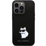 Karl Lagerfeld KLHCP14LSMHCNPK Black Hardcase Silicone C Metal Pin iPhone 14 Pro Tok