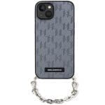 Karl Lagerfeld KLHCP14SSACKLHPG Silver Hardcase Saffiano Monogram Chain iPhone 14 Tok