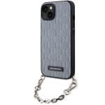 Karl Lagerfeld KLHCP14SSACKLHPG Silver Hardcase Saffiano Monogram Chain iPhone 14 Tok