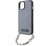 Karl Lagerfeld KLHCP14SSACKLHPG Silver Hardcase Saffiano Monogram Chain iPhone 14 Tok